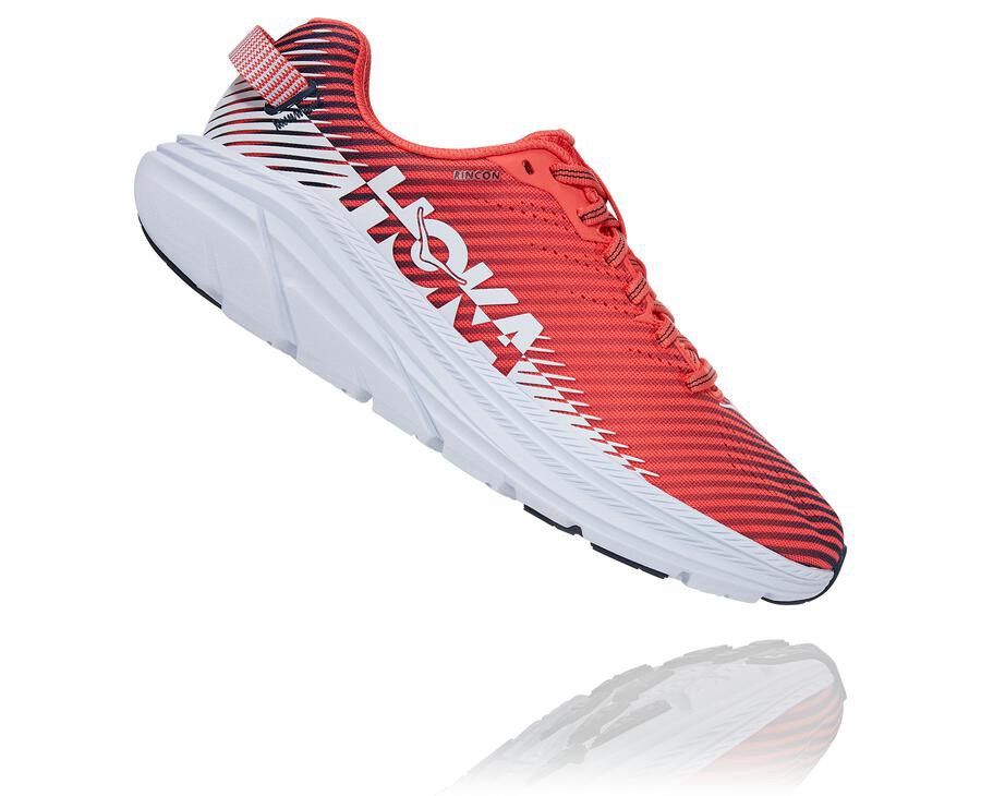 Hoka One One Rincon 2 Löparskor Dam - Röda/Vita - KMQSD-3607